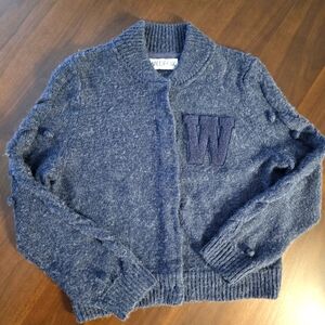 Wildfox Varsity Letterman Alpaca Blend Cardigan